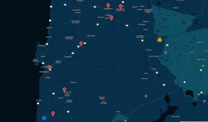 Mapa interactivo de los observatorios astronómicos de la Región.